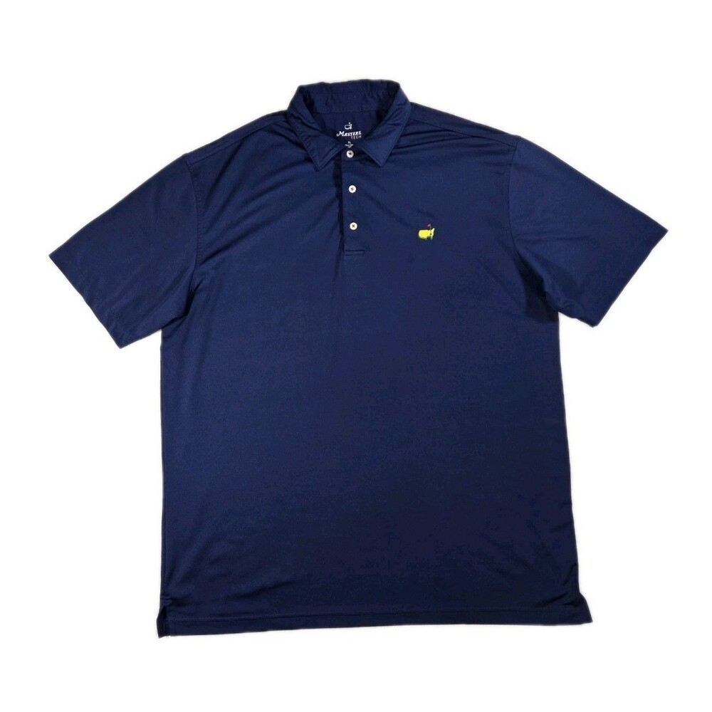 Mens Masters Tech Golf  Short Sleeve Polo Shirt XL Blue